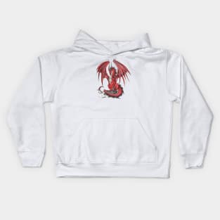 Majestic Red Dragon Kids Hoodie